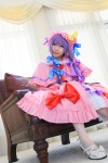 amatsuka_miyu cosplay dress hat patchouli_knowledge purple_hair robe thighhighs touhou rating:Safe score:1 user:nil!