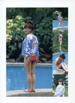 ayase_haruka barefoot bikini cleavage heroine jacket polka_dots pool swimsuit rating:Safe score:0 user:nil!