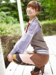 blouse miniskirt shinoda_mariko skirt sweater_vest thighhighs vyj_105 zettai_ryouiki rating:Safe score:3 user:nil!