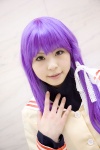 blazer clannad cosplay fujibayashi_kyou hair_ribbon katou_mari purple_hair sailor_uniform school_uniform turtleneck rating:Safe score:0 user:pixymisa