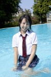 blouse koike_rina pleated_skirt pool school_uniform skirt tie wet ys_web_352 rating:Safe score:1 user:nil!