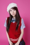 aizawa_rina beret blouse pleated_skirt skirt sweater_vest wanibooks_76 rating:Safe score:0 user:nil!