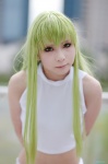 cc code_geass cosplay croptop green_hair kanda_midori midriff shorts rating:Safe score:2 user:nil!