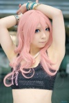 blue_eyes bracelets cosplay croptop megurine_luka mizuno necklace pink_hair vocaloid rating:Safe score:0 user:pixymisa