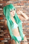 aqua_hair bikini cosplay hatsune_miku project_diva saku swimsuit twintails vocaloid rating:Safe score:1 user:nil!