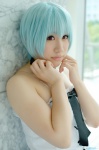 ayanami_rei blue_hair collar corset cosplay neon_genesis_evangelion saki rating:Safe score:0 user:nil!