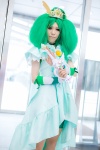 bloomers bow choker cosplay crown cuffs cure_march dress green_hair kaoru_(ii) midorikawa_nao pretty_cure smile_precure! wand rating:Safe score:0 user:pixymisa