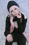 azuki_(ii) cap cosplay megurine_luka pink_hair scarlet_moon_(vocaloid) sweats vocaloid rating:Safe score:0 user:pixymisa