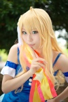 aqua_eyes armband blonde_hair blouse cosplay hoshii_miki idolmaster sakuramiya_rei sash rating:Safe score:0 user:pixymisa