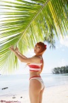 ass beach bikini cosplay hair_pods neon_genesis_evangelion ocean red_hair red_solitude_type_two saku soryu_asuka_langley swimsuit twintails rating:Safe score:1 user:nil!