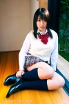 blouse kneesocks minamoto_yuki pleated_skirt school_uniform skirt sweater_vest rating:Safe score:0 user:nil!