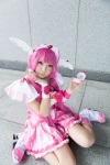 aisaka_ami boots choker cosplay cure_happy dress hoshizora_miyuki miniskirt pink_hair pretty_cure skirt smile_precure! tiara wristband rating:Safe score:0 user:pixymisa