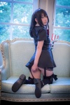 ass black_legwear bowtie cosplay dress garter_belt houjuu_nue kneeling shizuku thighhighs touhou rating:Safe score:4 user:Kryzz