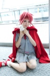 cape cosplay pleated_skirt plushie red_hair ruiko saki_kano school_uniform skirt socks zone-00 rating:Safe score:1 user:pixymisa