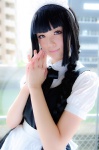 aka_(morimori) apron cosplay dress hairband maid maid_uniform original twin_braids rating:Safe score:0 user:xkaras