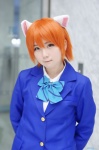 animal_ears blazer blouse cat_ears cosplay hoshizora_rin love_live!_school_idol_project mahiru orange_hair school_uniform rating:Questionable score:0 user:nil!