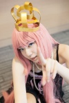 cosplay crown dress megurine_luka necklace pantyhose pink_hair sheer_legwear shirato_miyuki vocaloid rating:Safe score:0 user:pixymisa