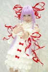al_azif cosplay demonbane dress pantyhose purple_hair ribbons tsugihagi_mishin rating:Safe score:0 user:nil!