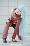 blue_hair bodysuit boots chaps cosplay gloves hachimaru jacket king_of_fighters kula_diamond rating:Safe score:0 user:nil!