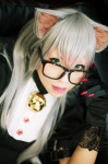animal_ears cat_ears cathy_(yuu-gi-ou_zexal) cosplay dress glasses gloves kon silver_hair yuu-gi-ou_zexal rating:Safe score:2 user:nil!