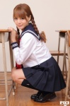 haruna_megumi kneesocks pleated_skirt rq-star_584 sailor_uniform school_uniform skirt twin_braids rating:Safe score:0 user:nil!
