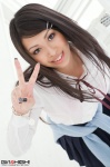 blouse costume girlz_high hair_clips pleated_skirt saito_akari school_uniform skirt sweater rating:Safe score:0 user:nil!