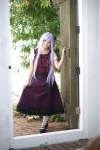 atelier_(series) atelier_totori cosplay dress dress_lift hair_ribbons pamela_ibiss pantyhose purple_hair shirayuki_himeno rating:Safe score:0 user:nil!