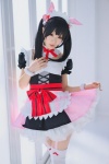 apron cosplay dress dress_lift garter_belt hairband hairbows kurasaka_kururu love_live!_school_idol_project maid maid_uniform thighhighs white_legwear yazawa_niko zettai_ryouiki rating:Safe score:3 user:nil!