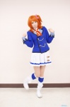 aikatsu! ame blazer blouse boots cosplay kneehighs oozora_akari orange_hair pleated_skirt school_uniform side_ponytail skirt rating:Safe score:0 user:nil!