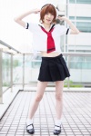 ankle_socks blouse cardcaptor_sakura cosplay hat hoshitamu kinomoto_sakura pleated_skirt sailor_uniform school_uniform skirt tie rating:Safe score:1 user:pixymisa