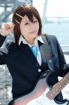 blazer blouse cosplay guitar hair_clips hirasawa_yui k-on! misaki school_uniform rating:Safe score:0 user:nil!