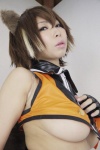 ashiya_noriko blazblue cleavage cosplay croptop fingerless_gloves gloves makoraichi!_under_milk_vs_valley makoto_nanaya squirrel_ears tail underboob rating:Safe score:1 user:nil!