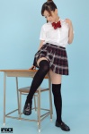 aoba_chieri blouse pleated_skirt ponytail rq-star_602 school_uniform skirt thighhighs zettai_ryouiki rating:Safe score:1 user:nil!
