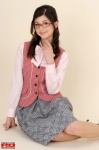 blouse glasses kubo_amy pantyhose pleated_skirt rq-star_362 sheer_legwear skirt vest rating:Safe score:0 user:nil!
