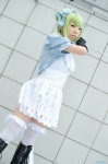 apron boots cosplay dress elbow_gloves fingerless_gloves gloves green_hair hairband knife maid maid_uniform shinsyou_mikan tagme_character thighhighs zettai_ryouiki zone-00 rating:Safe score:0 user:nil!