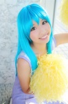 ahoge blue_hair cheerleader cheerleader_uniform cosplay izumi_konata lucky_star pom_poms zero_inch rating:Safe score:0 user:nil!