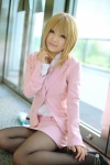 blazer blonde_hair blouse cosplay minami_yuuri miniskirt pantyhose rion skirt vitaminx rating:Safe score:2 user:nil!