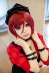 blouse choker cosplay miniskirt original red_hair skirt soda_(model) vest rating:Safe score:1 user:pixymisa