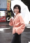 cardigan denim glasses miniskirt ono_mayumi skirt umbrella rating:Safe score:1 user:nil!
