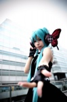 blue_hair cosplay hatsune_miku magnet_(vocaloid) momose_riyu twintails vocaloid rating:Safe score:2 user:Log