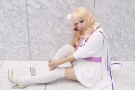 blonde_hair cosplay dress macross macross_frontier orin sheryl_nome thighhighs zettai_ryouiki rating:Safe score:0 user:pixymisa