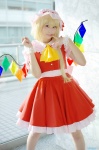 blonde_hair blouse cosplay flandre_scarlet hat miniskirt satori skirt touhou vest wings rating:Safe score:1 user:nil!