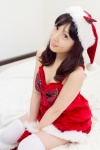 bed bow dress gloves koyomi santa_costume stocking_cap thighhighs zettai_ryouiki rating:Safe score:0 user:pixymisa