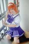 ahoge blouse cosplay hairband kimi_ga_nozomu_eien kneesocks orange_hair pleated_skirt school_uniform skirt suzumiya_akane yae_maiko rating:Safe score:0 user:nil!