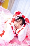 cosplay hairbow hakurei_reimu hanausagi_manyu jumper miko panties socks touhou rating:Safe score:0 user:LittleSweetLoli