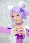 <3 blouse chignon choker cosplay cure_sword detached_sleeves dokidoki!_precure kenzaki_makoto kurasaka_kururu pretty_cure purple_eyes purple_hair rating:Safe score:2 user:nil!