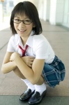 blouse costume glasses loose_socks miniskirt plaid pleated_skirt school_uniform skirt socks tie tokito_ami rating:Safe score:0 user:nil!