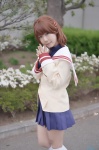 clannad cosplay furukawa_nagisa kneesocks pleated_skirt reco sailor_uniform school_uniform skirt rating:Safe score:1 user:nil!