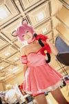 animal_ears armband cat_ears choker cosplay dress gloves kneehighs momomiya_ichigo pink_hair sakutoki_shinra tail tokyo_mew_mew rating:Safe score:1 user:nil!