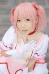 bows choker cosplay dress gloves kaname_madoka mimio pink_hair puella_magi_madoka_magica twintails rating:Safe score:0 user:nil!